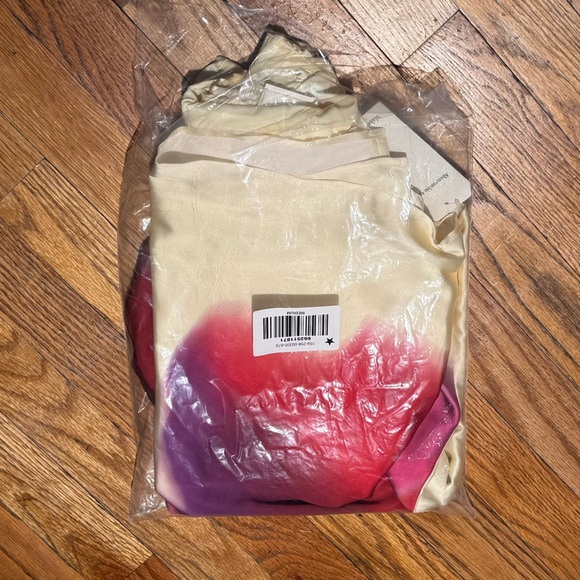 NWT! Abercrombie & Fitch Strapless Dress in Cream & Red Floral Wedding/Vacation - Picture 4 of 11